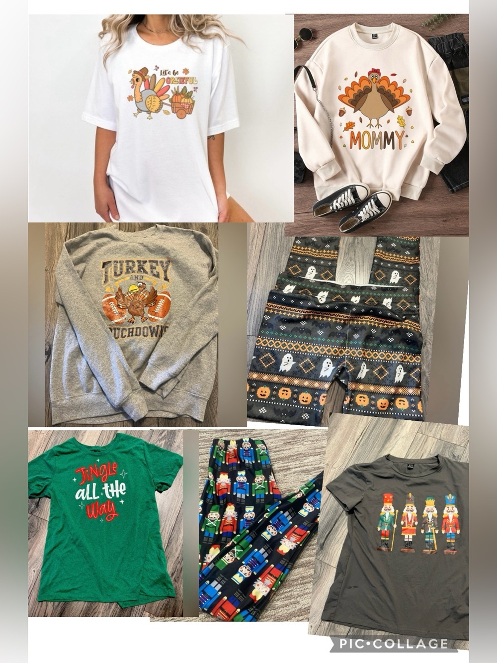 Bundle of 7 holiday clothing pieces